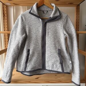 Lululemon Its Fleecing Cold Zip Up  in Heathered White / Dark Carbon